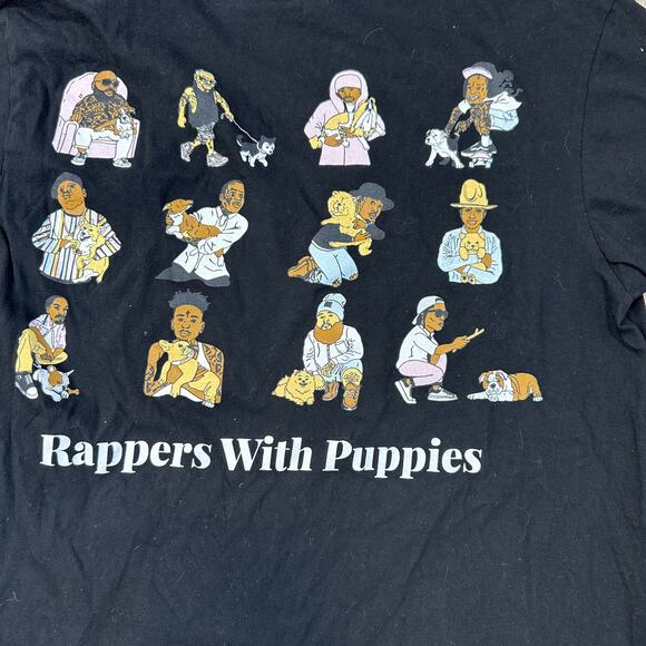 DOG LIMITED RAPPERS WITH PUPPIES TEE T SHIRT Mens M Black Rap Hip Hop - Picture 4 of 7